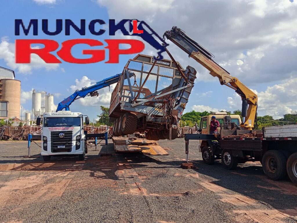 Munck Locação Ribeirão Preto para cargas pesadas com segurança e eficiência. Munck possui um guindaste hidráulico acoplado que permite levantar e posicionar equipamentos
